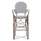 Baxton Studio Marguerite Grey and White Bamboo Style Bistro Stackable Bar Stool 150-8986 - alternate 7